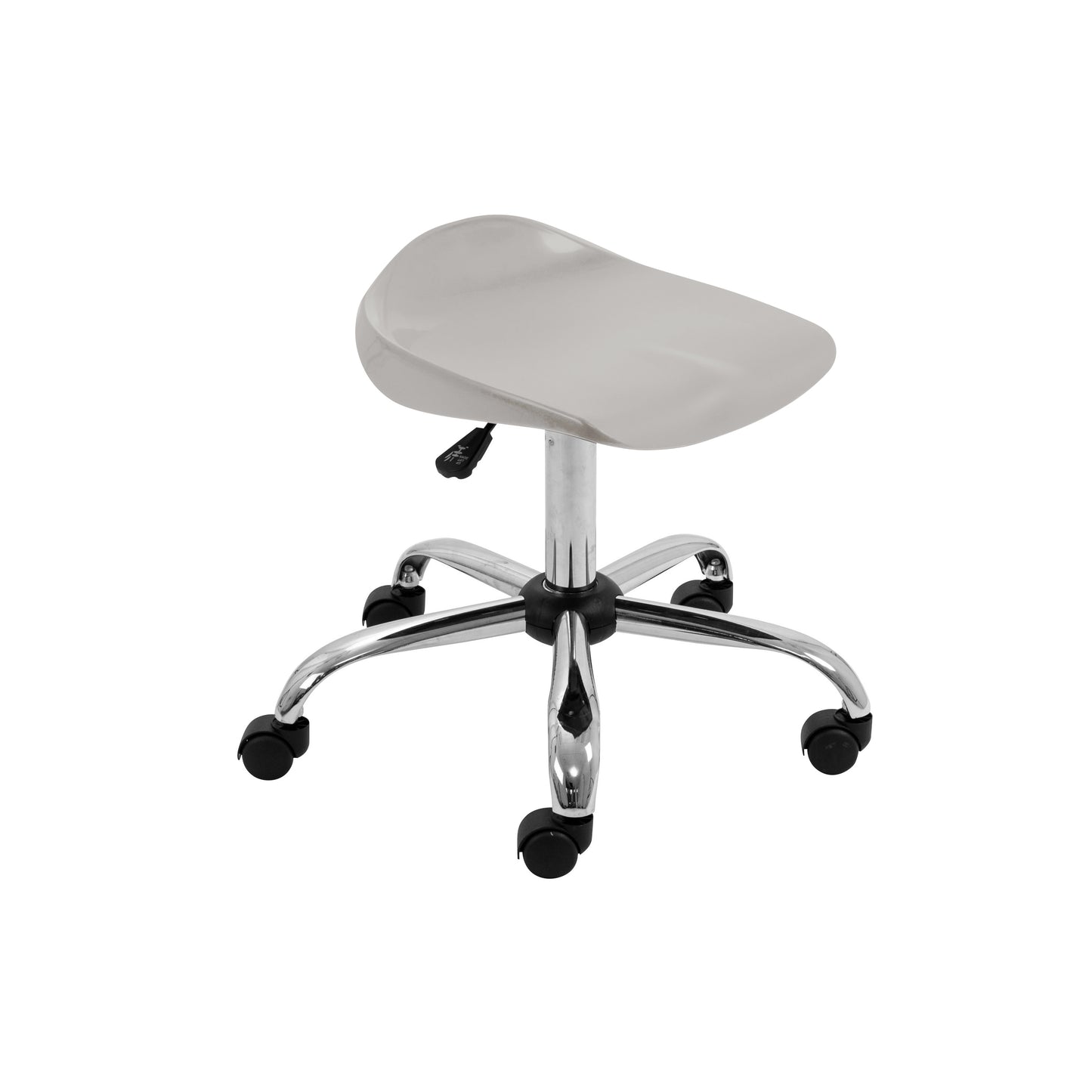 Titan Swivel Senior Stool with Chrome Base and Castors Size 5-6 | Grey/Chrome