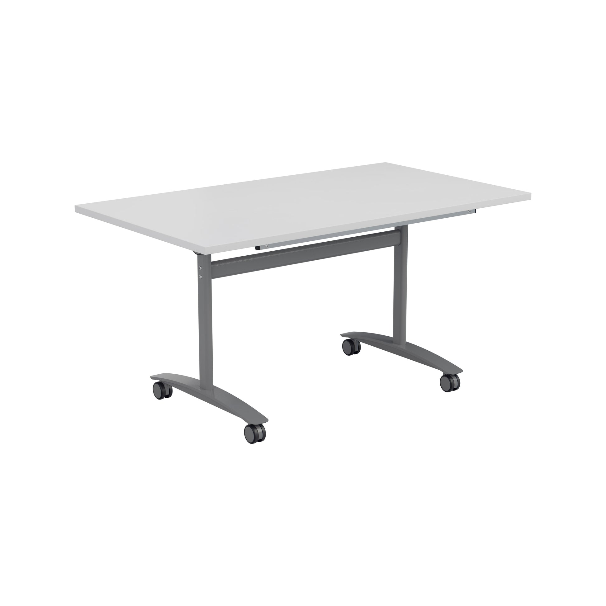 One Rectangular Tilting Table | 1600 X 800 | White/Silver