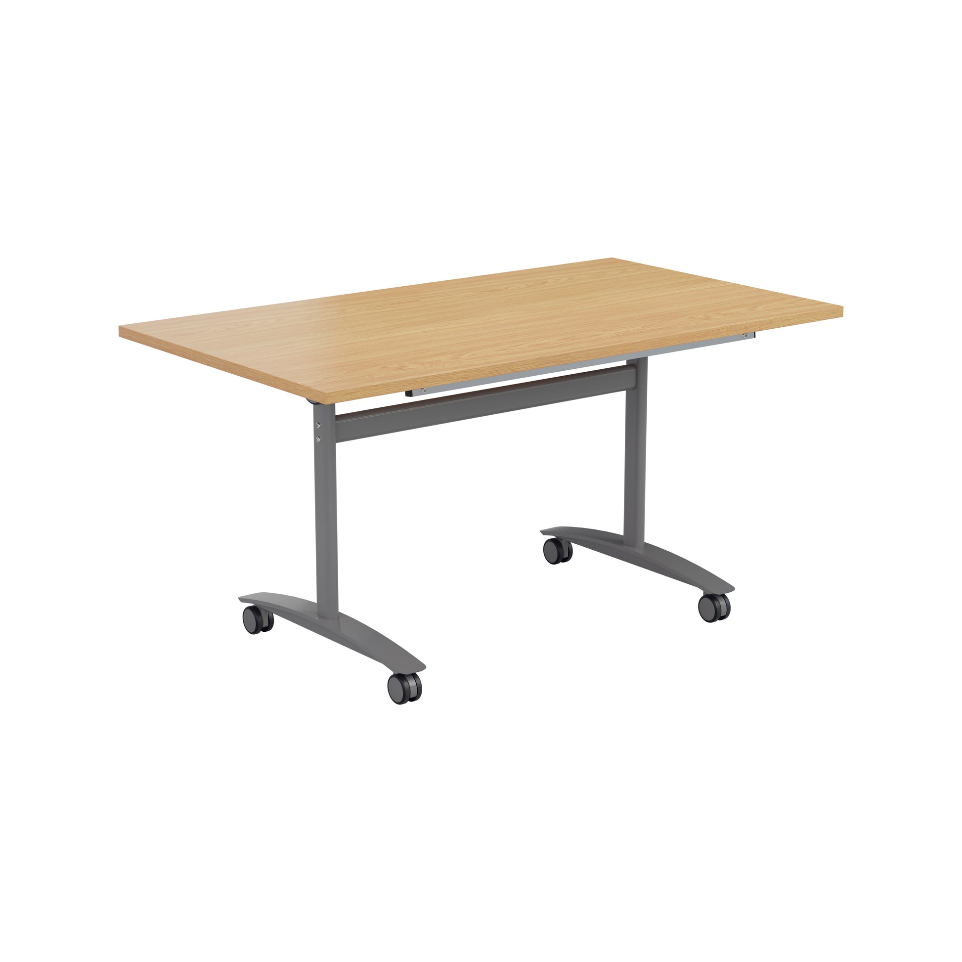 One Rectangular Tilting Table | 1200 X 700 | Nova Oak/Silver