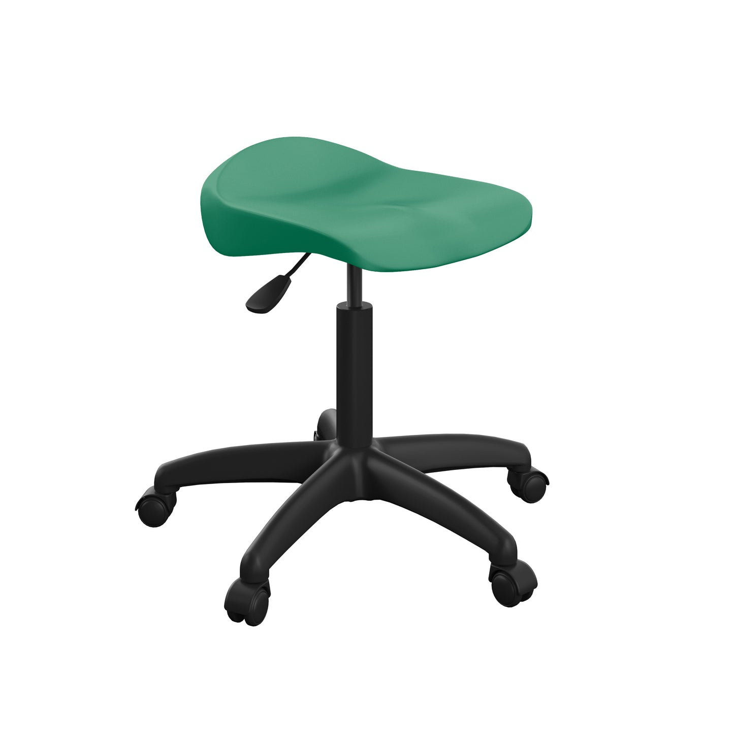 Titan Swivel Senior Stool with Plastic Base and Castors Size 5-6 | Green/Black