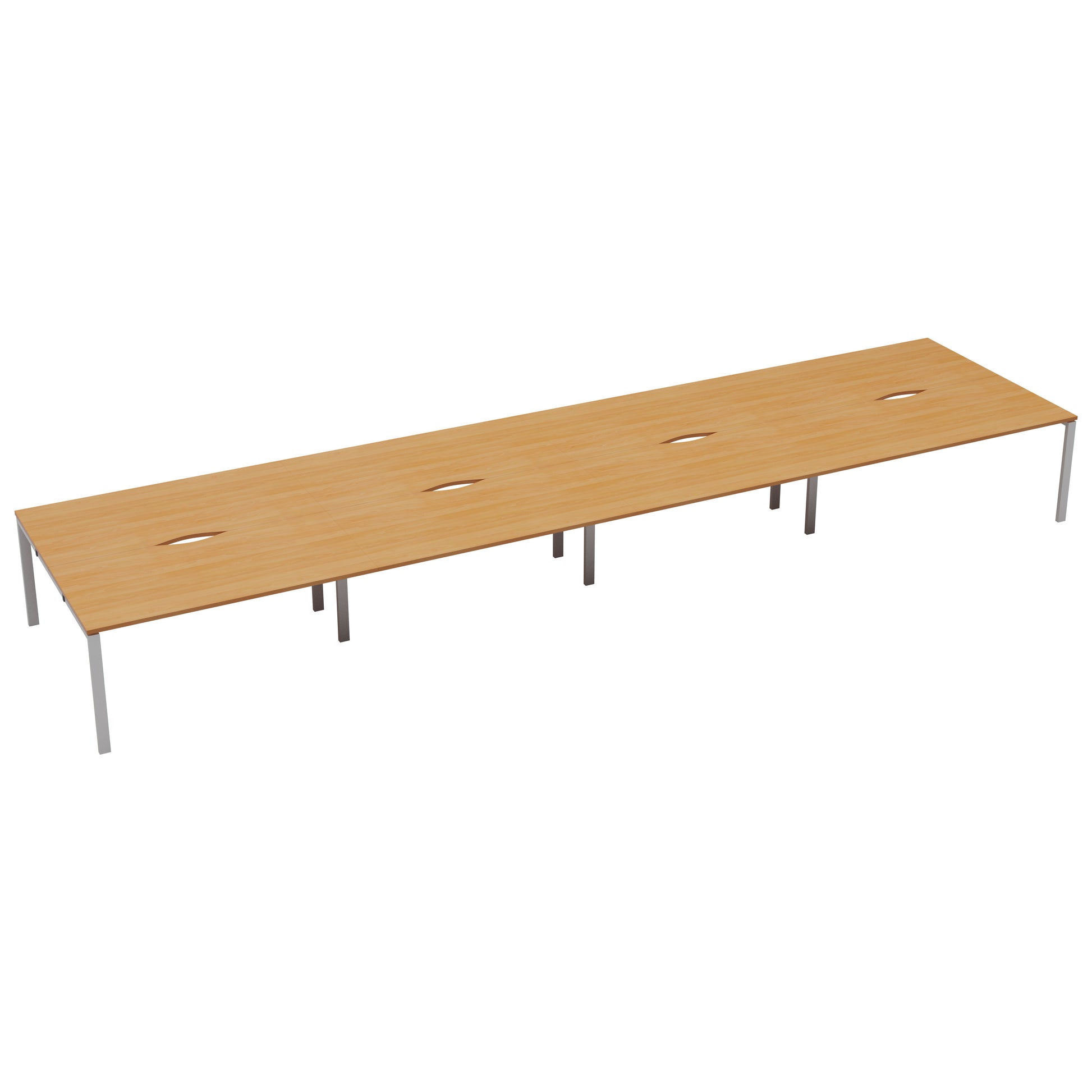 CB Bench with Cut Out: 8 Person | 1200 X 800 | Beech/White