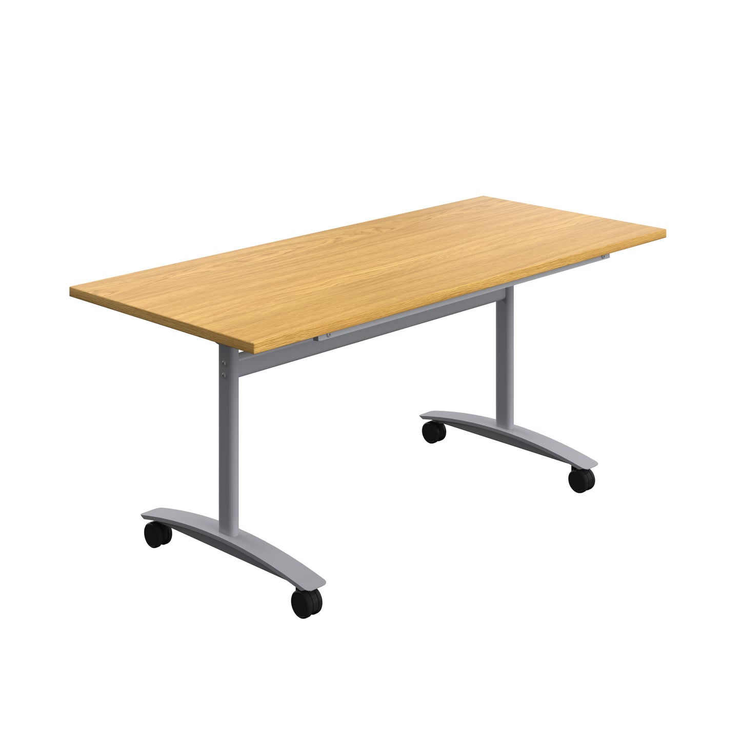 One Rectangular Tilting Table | 1600 X 700 | Nova Oak/Silver