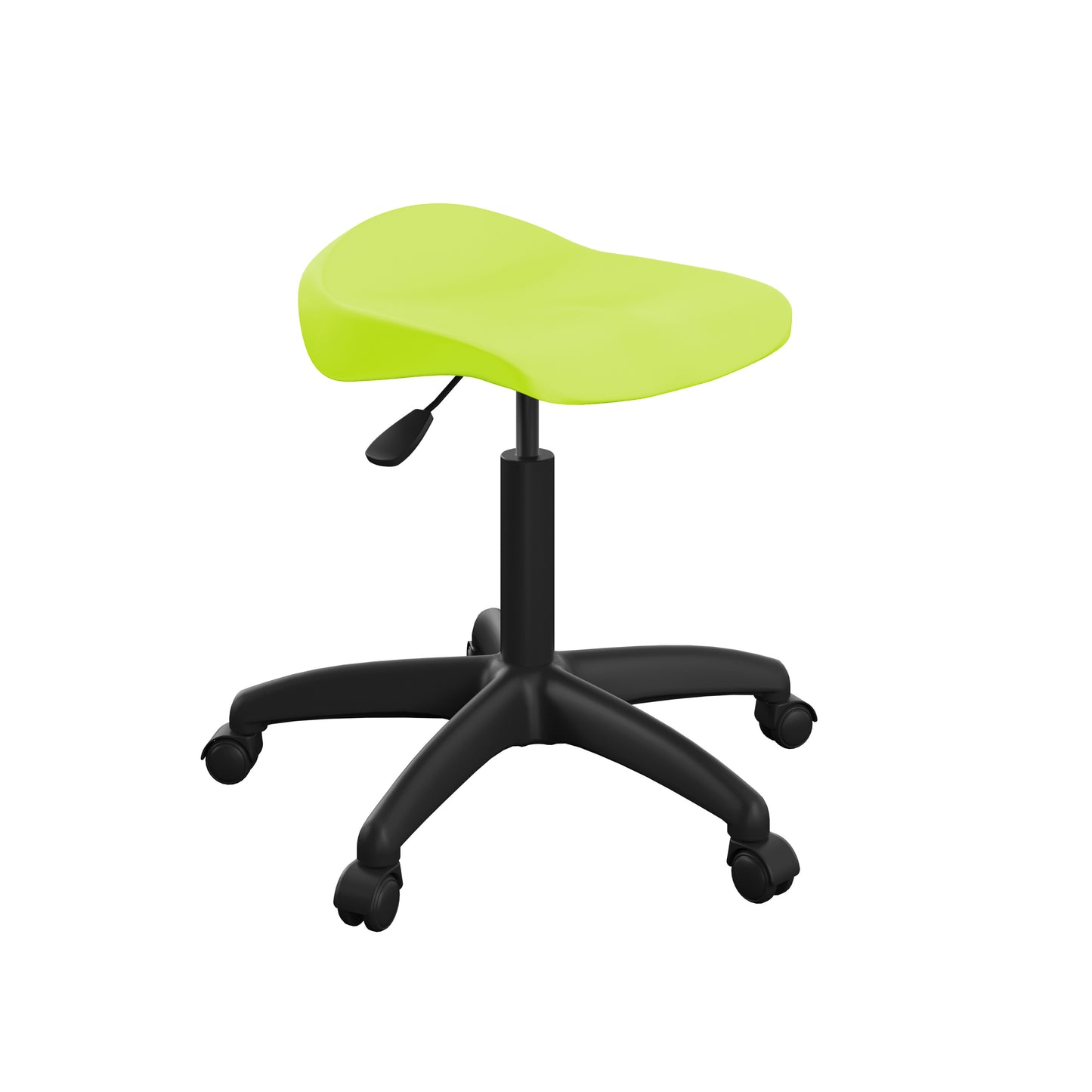 Titan Swivel Senior Stool with Plastic Base and Castors Size 5-6 | Lime/Black