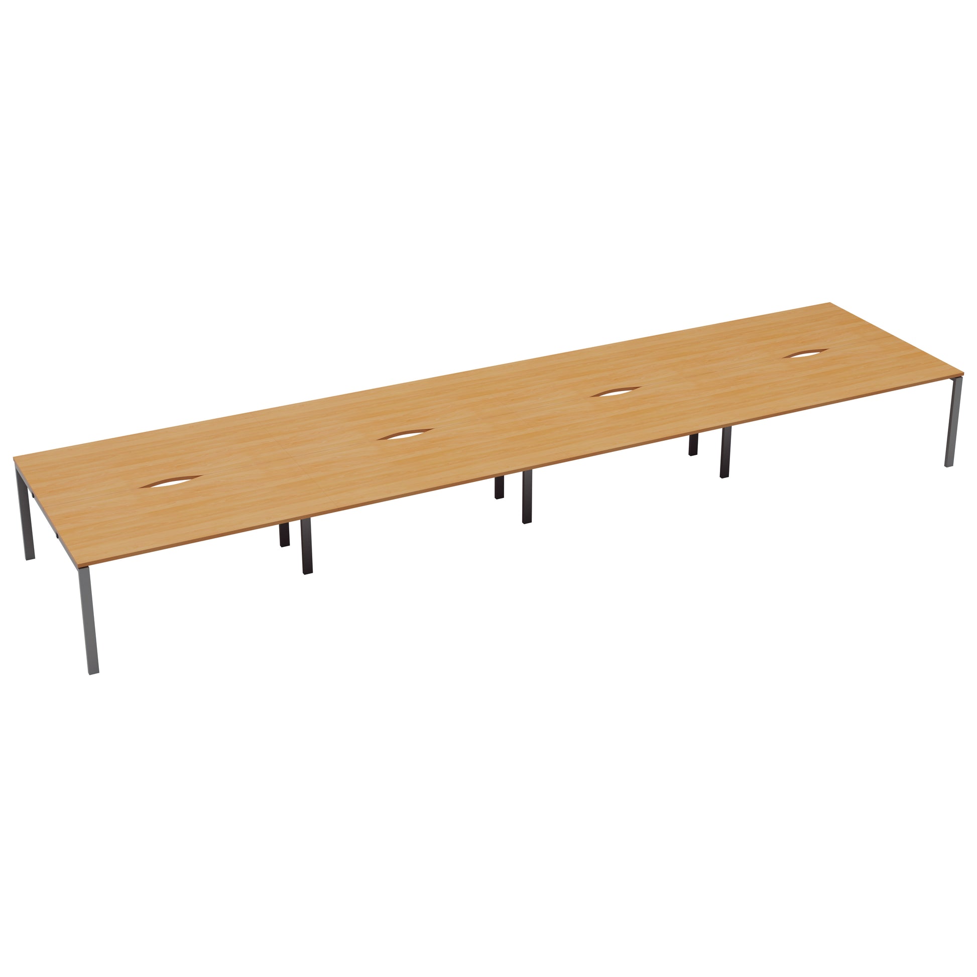 CB Bench with Cut Out: 8 Person | 1400 X 800 | Beech/Silver