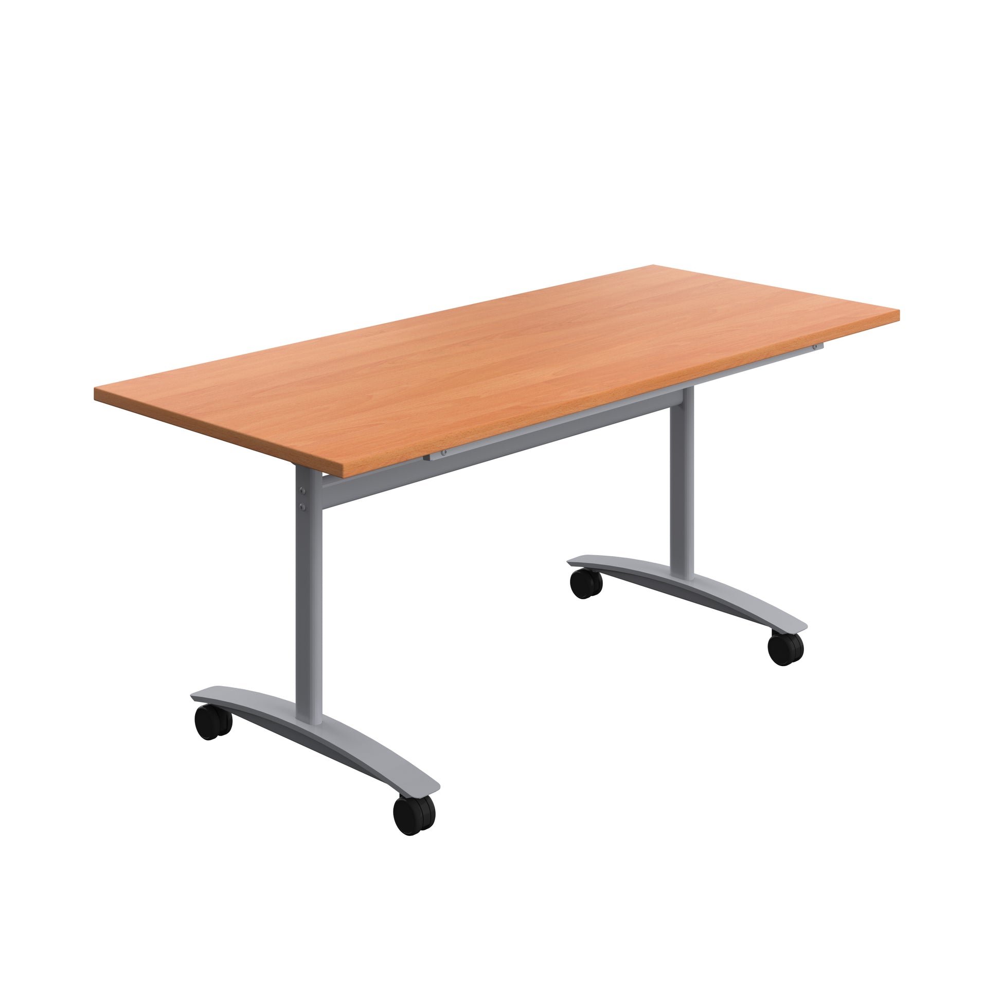 One Rectangular Tilting Table | 1600 X 700 | Beech/Silver