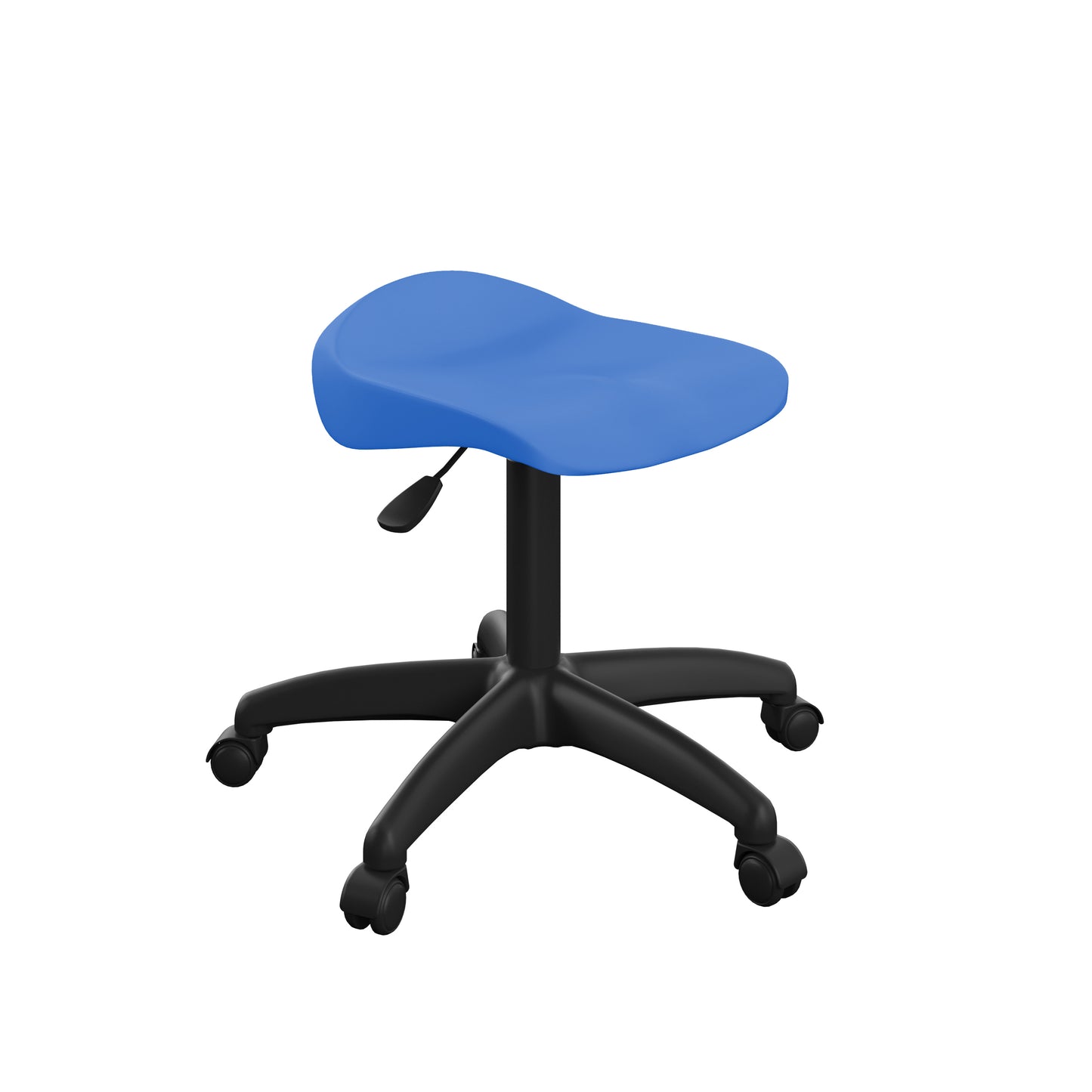 Titan Swivel Junior Stool with Plastic Base and Castors Size 5-6 | Blue/Black