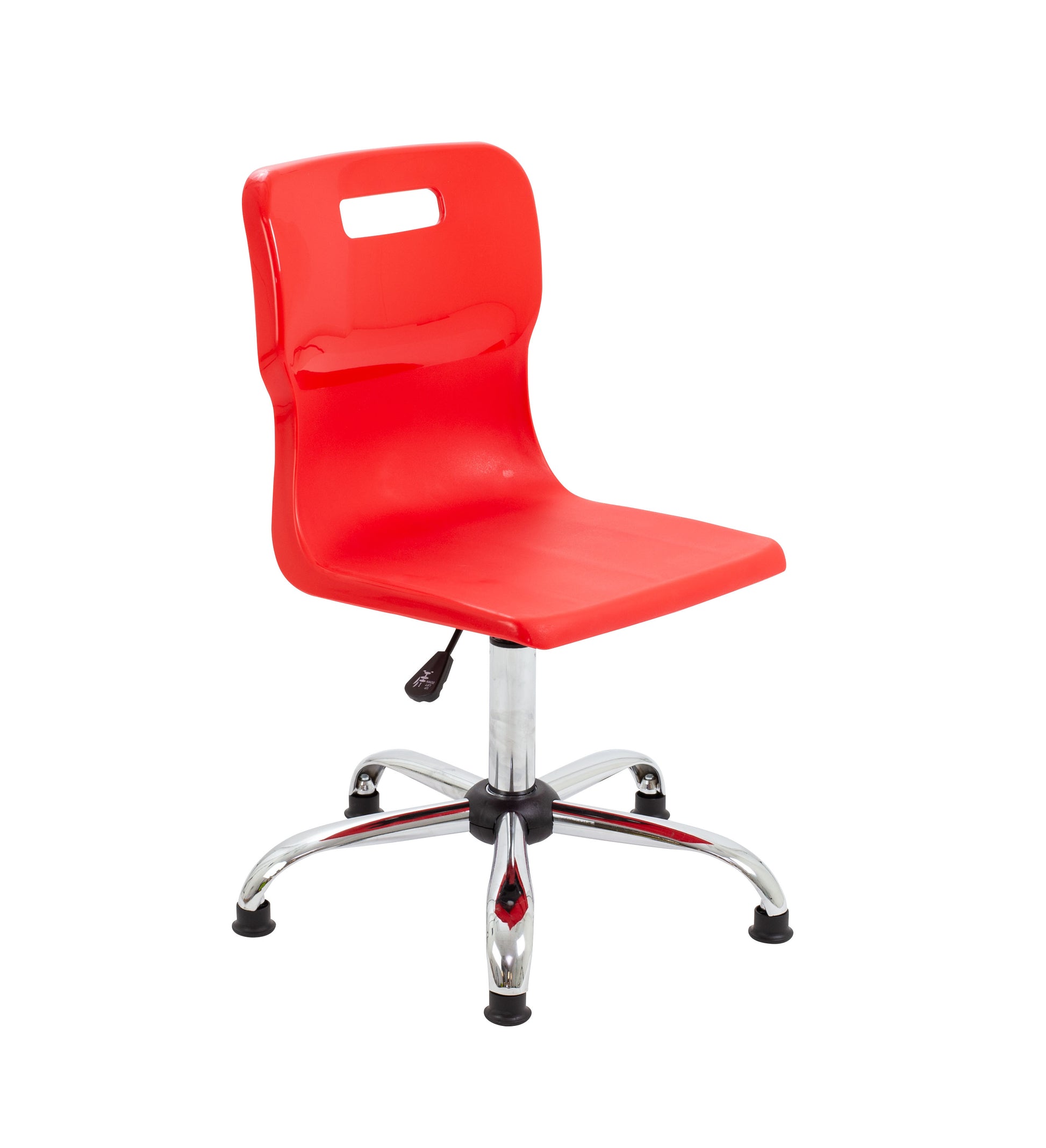 Titan Swivel Senior Chair with Chrome Base and Glides Size 5-6 | Red/Chrome