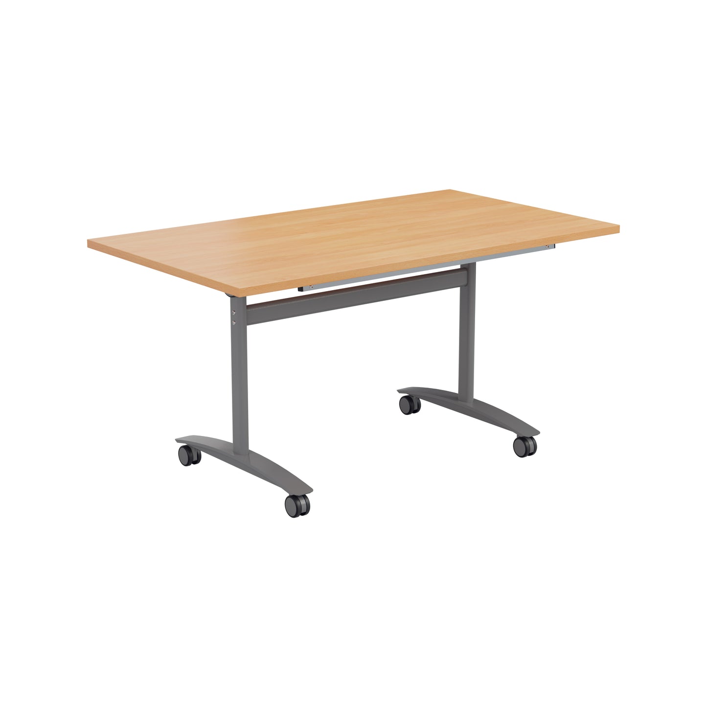 One Rectangular Tilting Table | 1600 X 800 | Beech/Silver