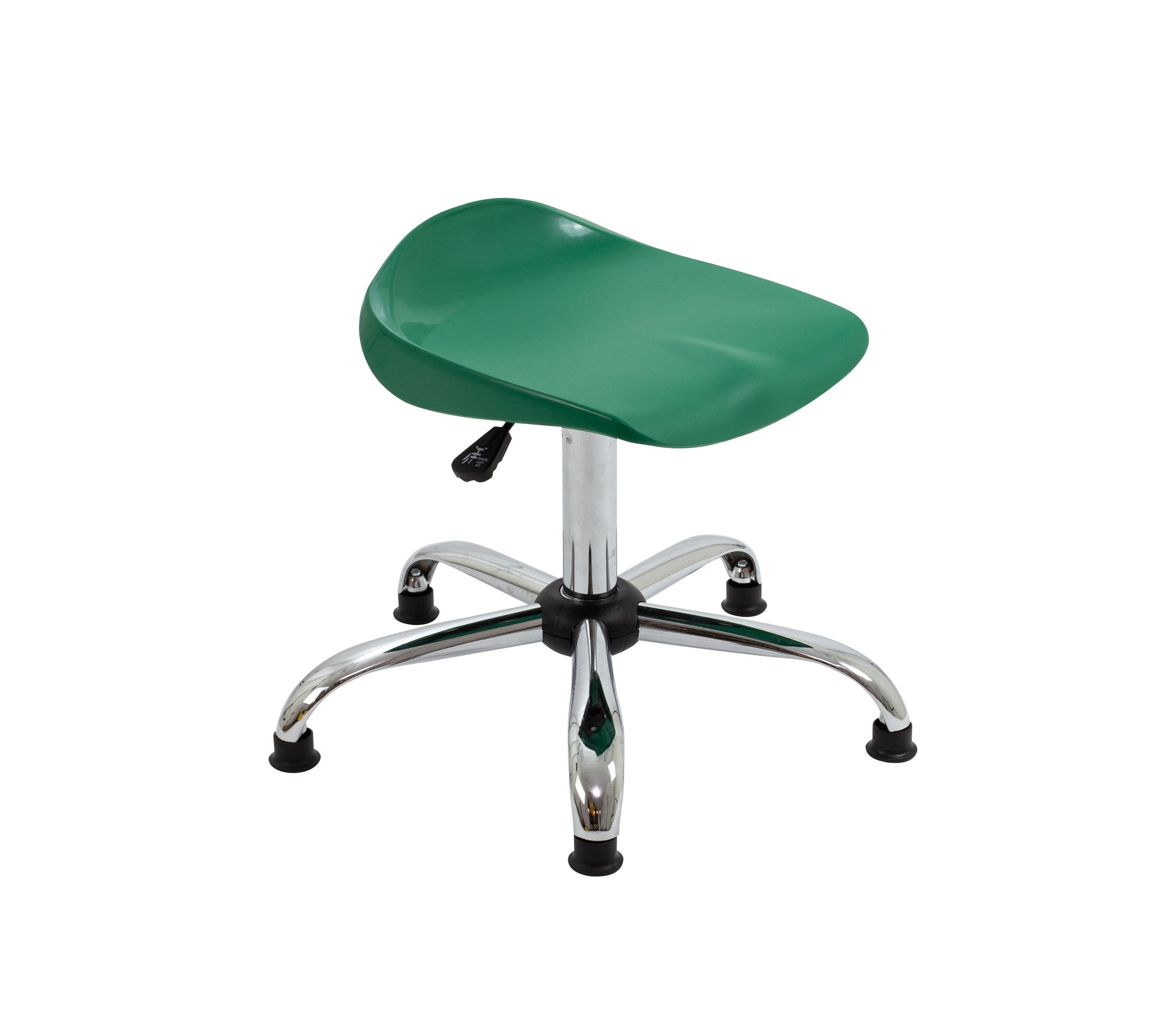 Titan Swivel Senior Stool with Chrome Base and Glides Size 5-6 | Green/Chrome