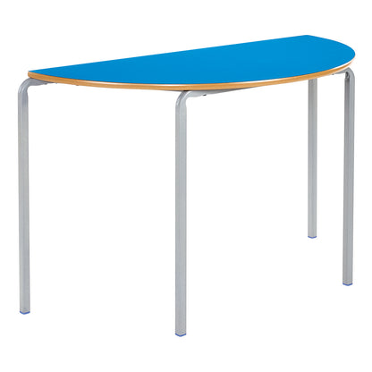 Metalliform Semi-circular Crushed Bent Table PU Duraform Edge (1100mm Dia)