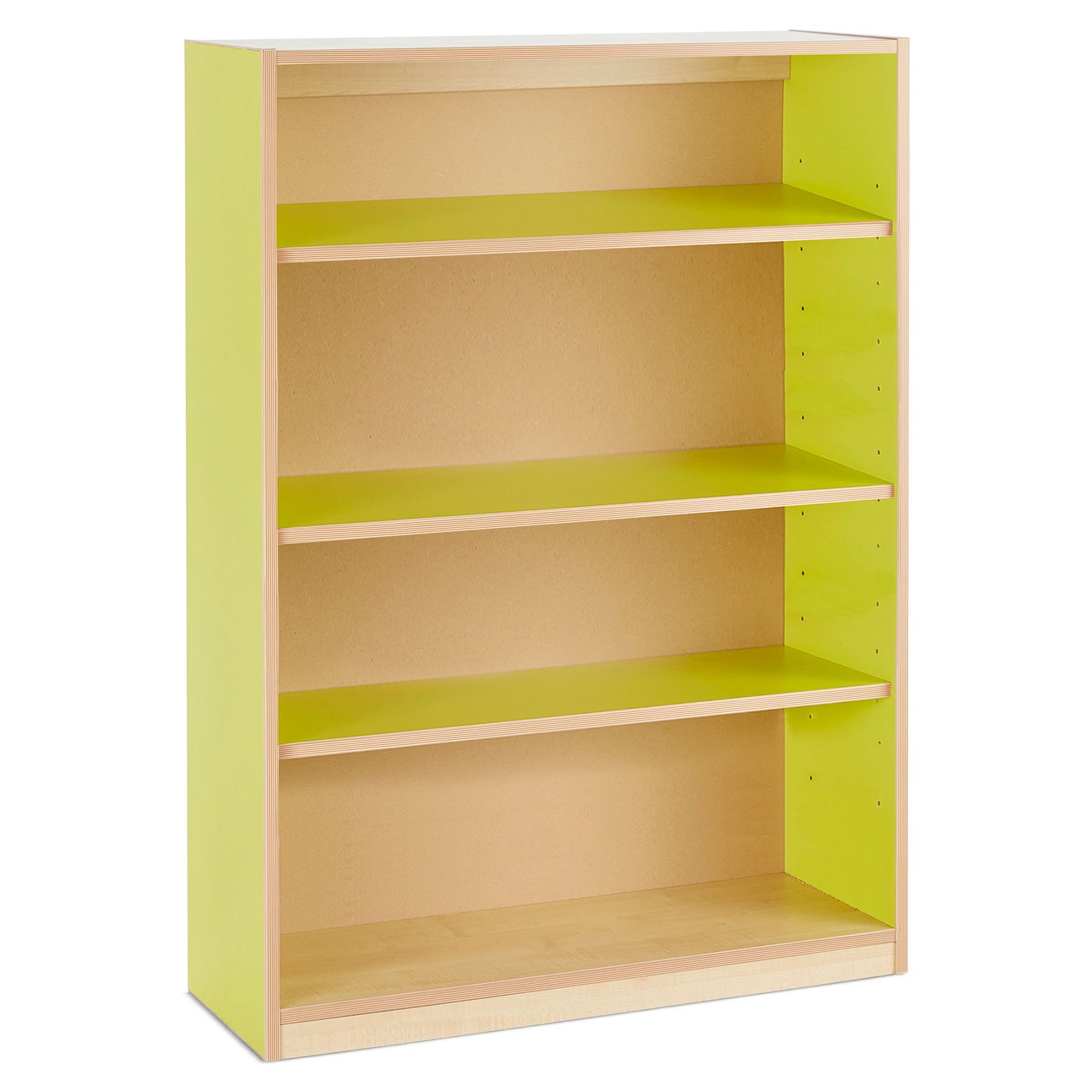 Monarch Open Bookcase with 2 Coloured Adjustable Shelves & 1 Fixed Central Shelf (H1250)