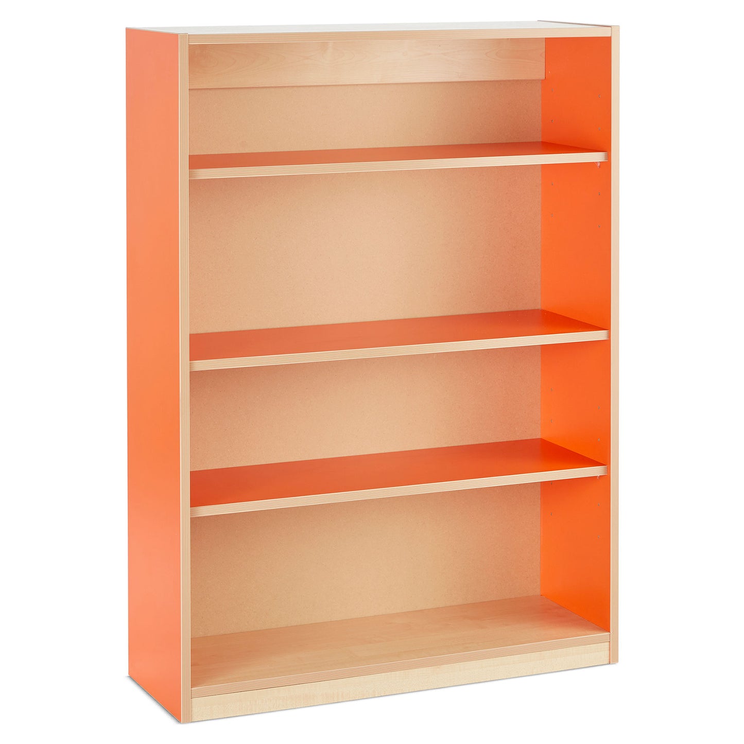 Monarch Open Bookcase with 2 Coloured Adjustable Shelves & 1 Fixed Central Shelf (H1250)