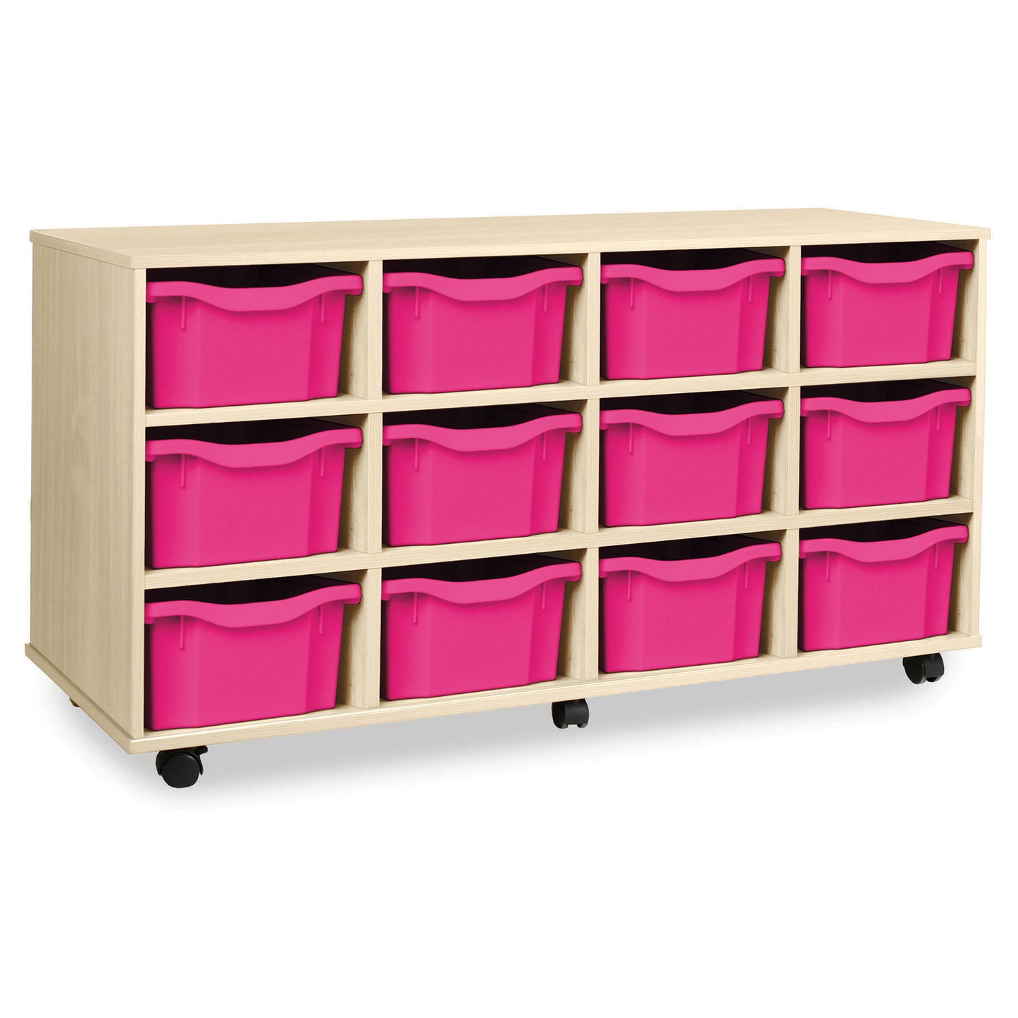 Monarch Mobile School Tray Storage Unit 12 Double Trays (Horizontal)