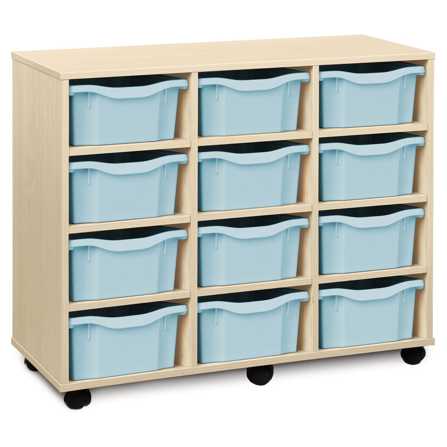 Monarch Mobile School Tray Storage Unit 12 Double Trays (Vertical)