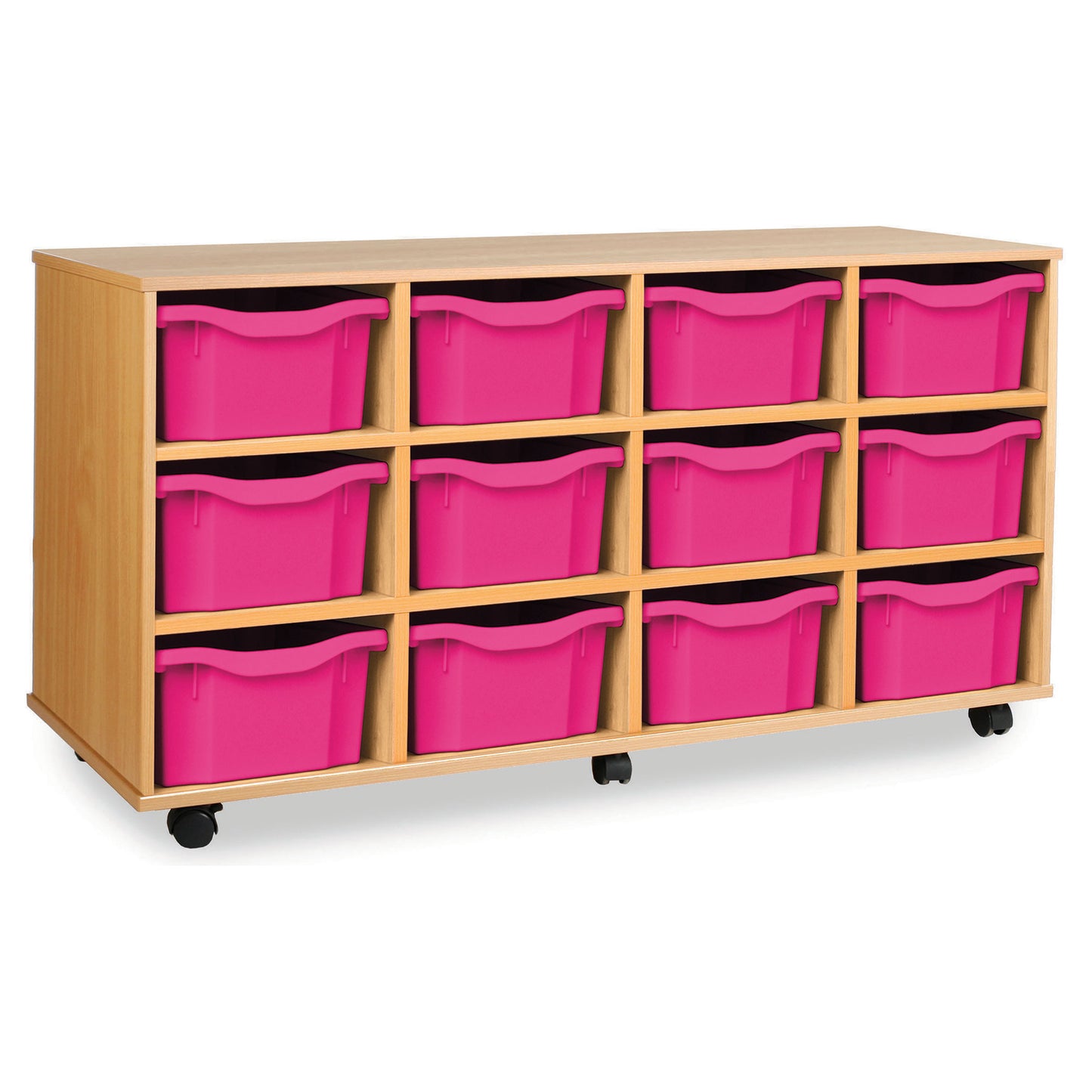 Monarch Mobile School Tray Storage Unit 12 Double Trays (Horizontal)