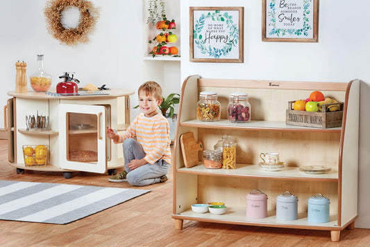 Millhouse Early Years Home from Home Tiered Shelf Unit with Mirror Back