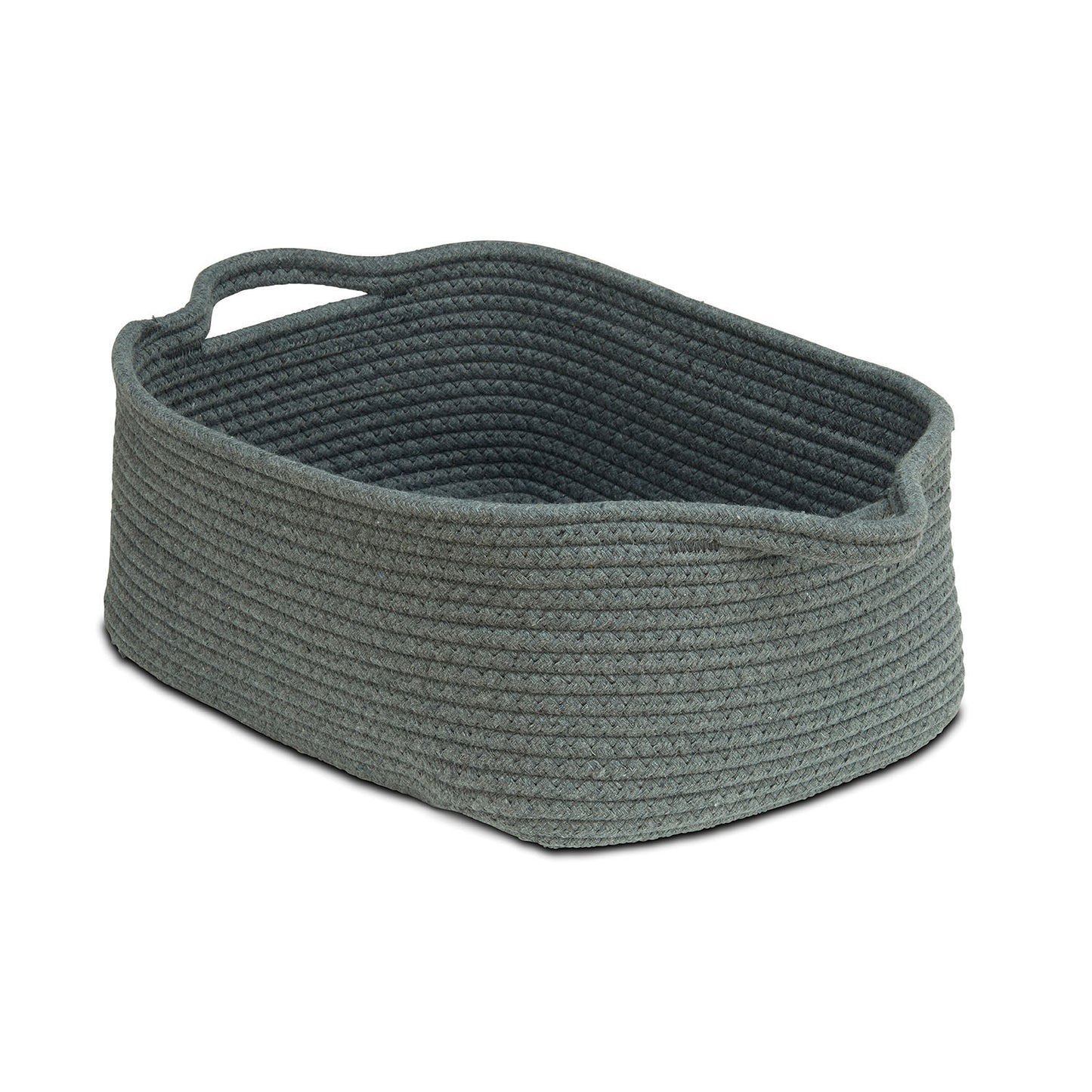 Millhouse Early Years Dark Grey Shallow Rope Basket (Pack of 6)