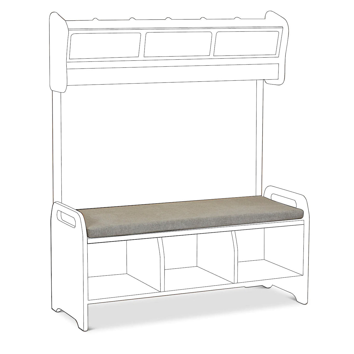 Millhouse Early Years Bench Cushion - Cloakroom Storage Bench