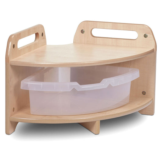 Millhouse Early Years Low Level 90 degree Corner Unit with 1 Clear Tray