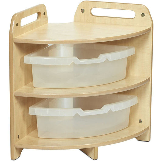 Millhouse Early Years Tall 90 degree Corner Unit with 2 Clear Trays