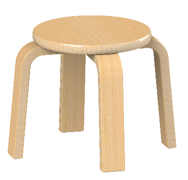 Millhouse Early Years Wooden Stacking Stool - Pack of 4