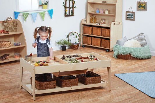 Millhouse Early Years Investigative Play Table and 4 Baskets