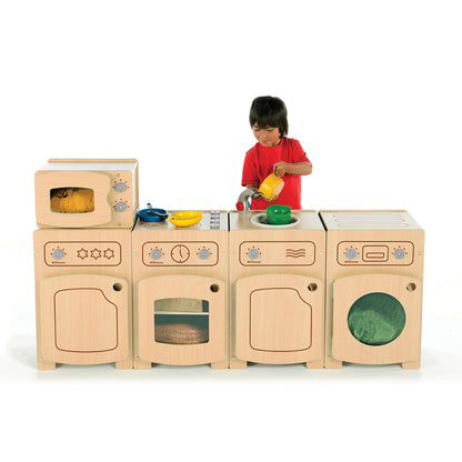 Millhouse Early Years Stamford Kitchen Set (Microwave, Sink, Fridge, Washer & Cooker)