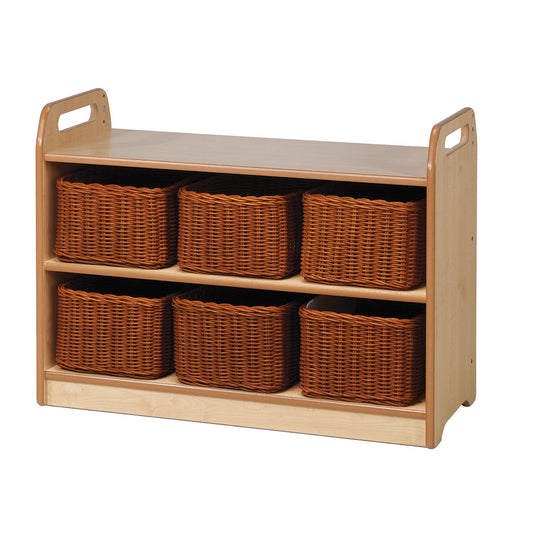 Millhouse Early Years Shelf Unit with Display & Mirror Back and 6 Baskets