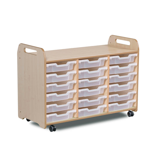 Millhouse Early Years Tray Storage Unit (730mm height) with 18 Shallow Trays