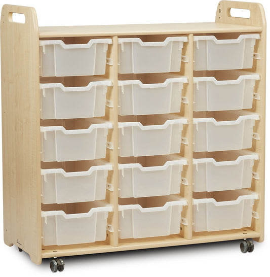 Millhouse Early Years Tray Storage Unit (1080mm height) with 15 Deep Trays