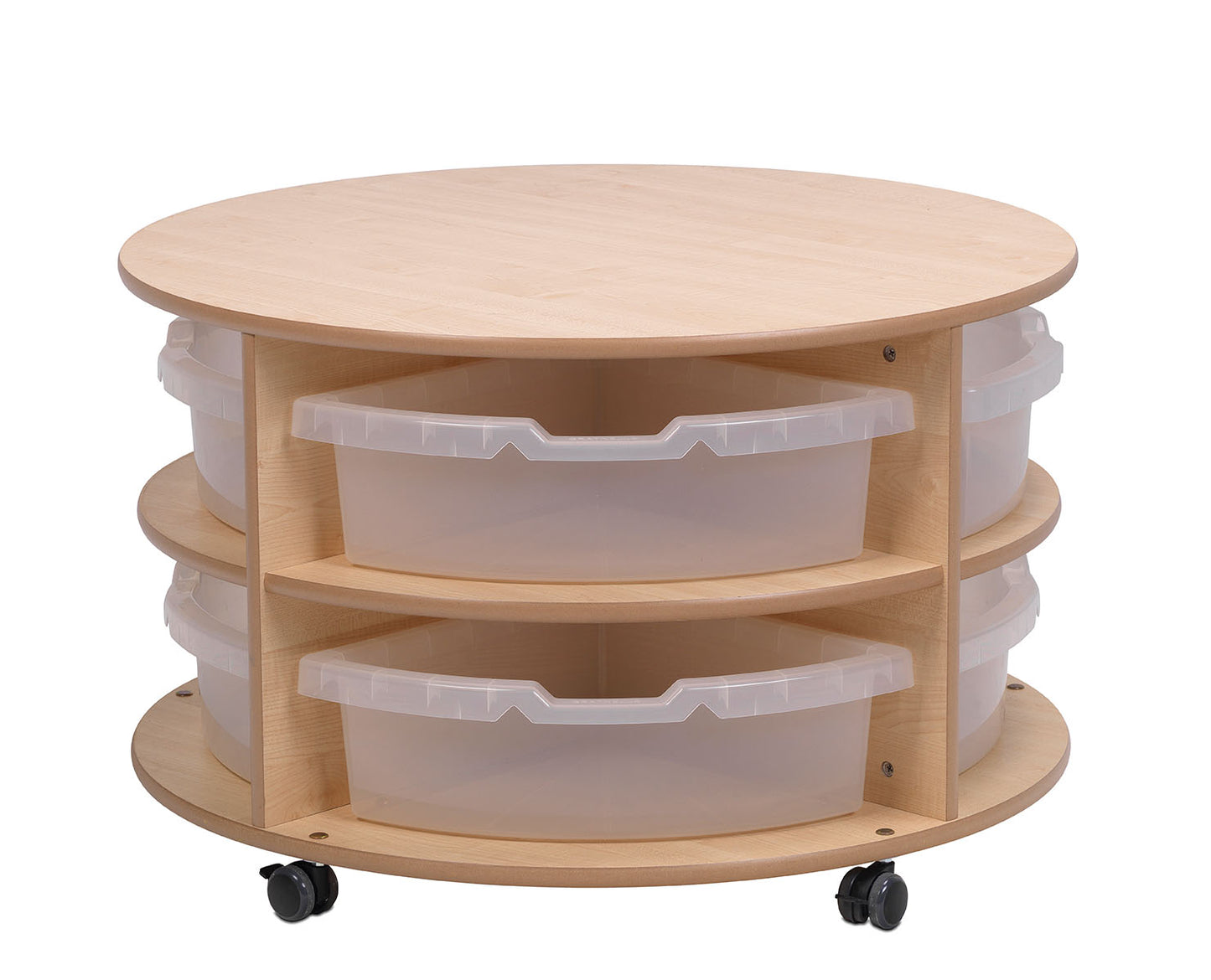 Millhouse Early Years Double Tier Mobile Circular Storage (Empty)