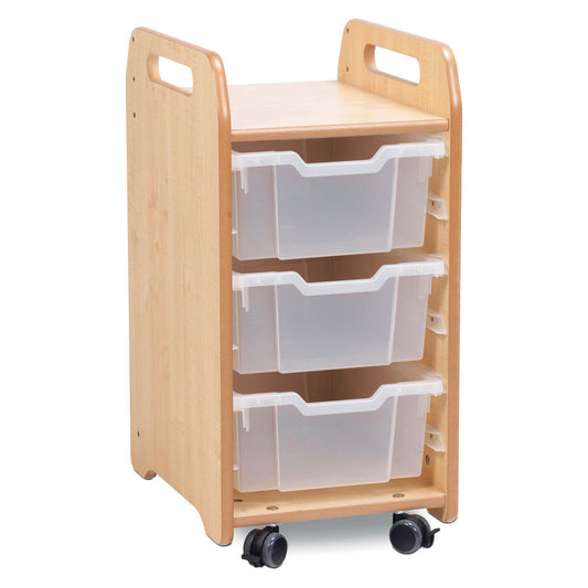 Millhouse Early Years Tray Storage Unit (1 column) with 3 Deep Trays