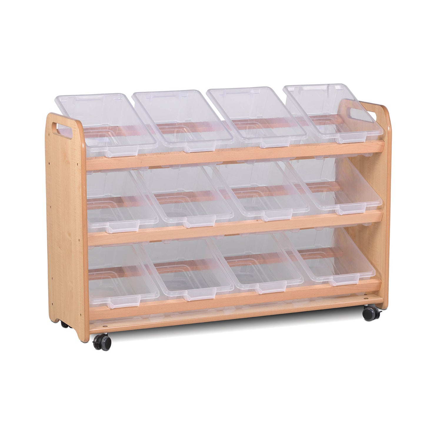 Millhouse Early Years Tilt Tote Storage with 12 Clear Tubs