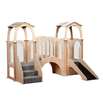 Millhouse Early Years Hide 'n' Slide Kinder Gym (with roof)