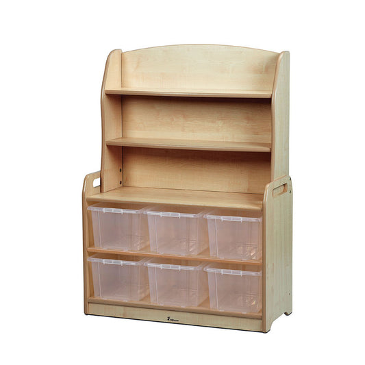 Millhouse Early Years Welsh Dresser Display Storage with 6 clear tubs