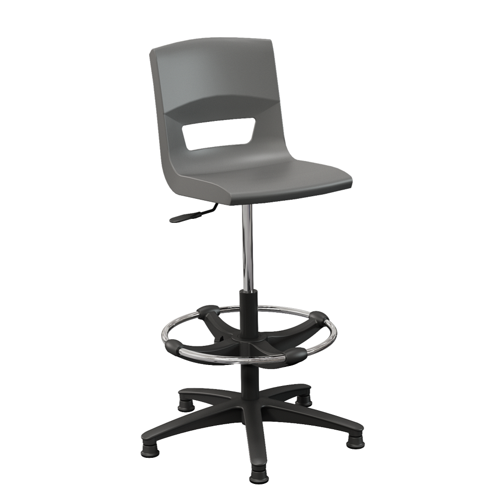 Postura+ Task Stool with Chrome Foot Ring