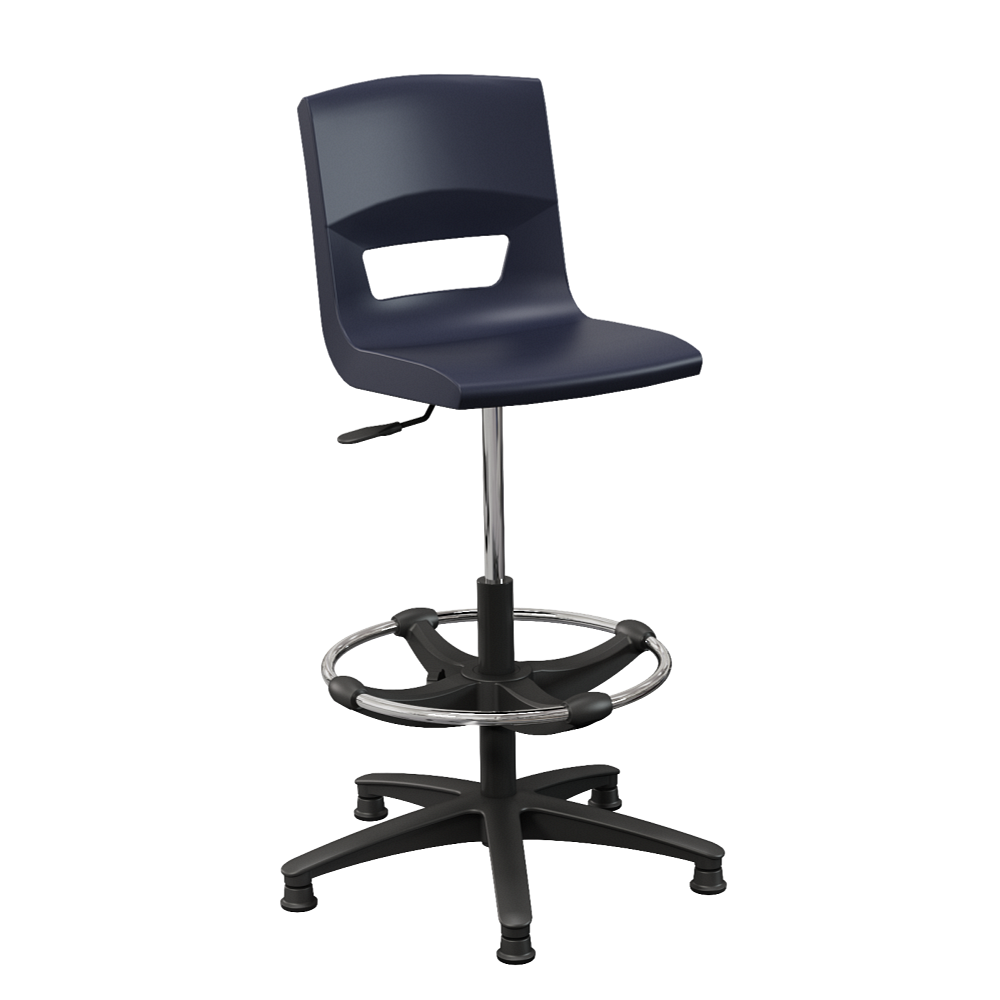 Postura+ Task Stool with Chrome Foot Ring