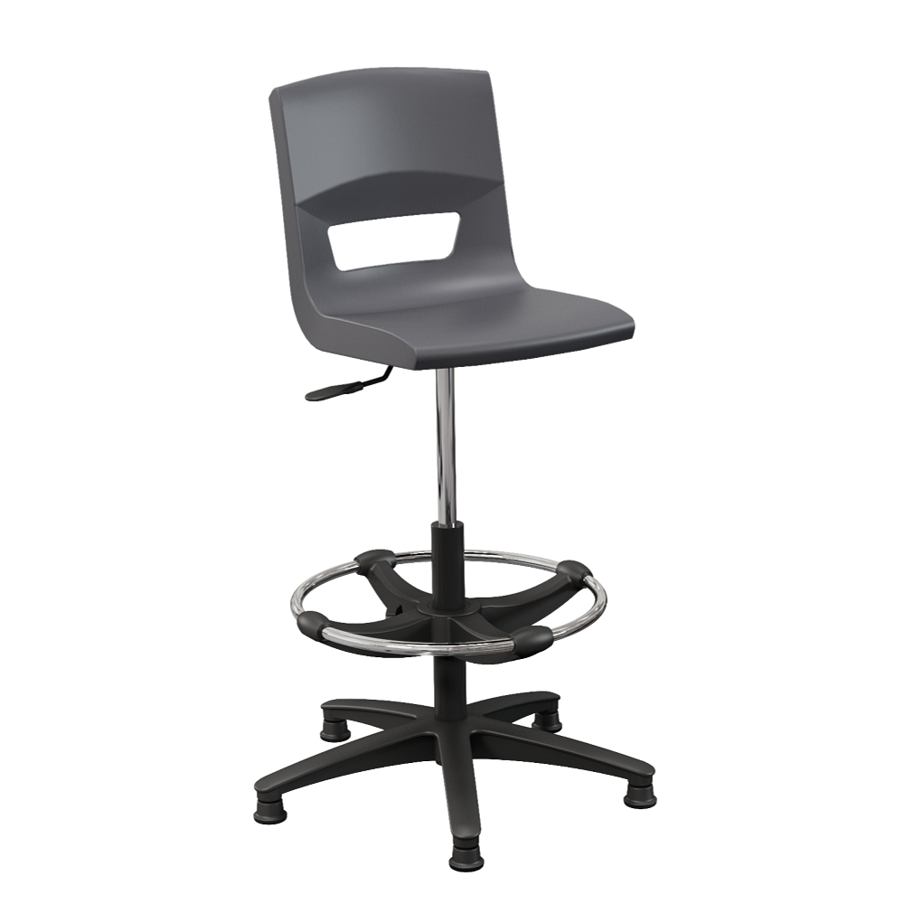 Postura+ Task Stool with Chrome Foot Ring