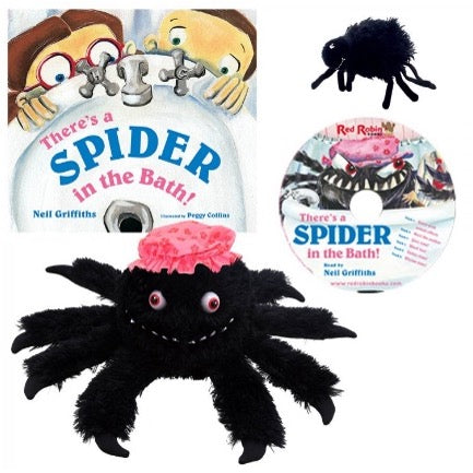 There's a Spider in the Bath Book Set with CD