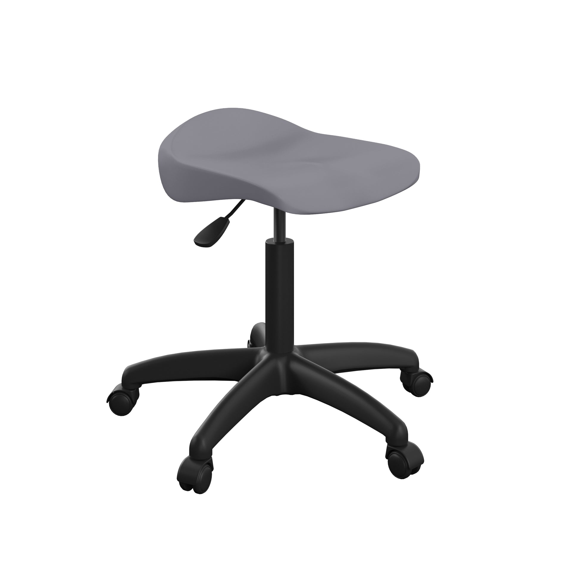 Titan Swivel Senior Stool with Plastic Base and Castors Size 5-6 | Charcoal/Black