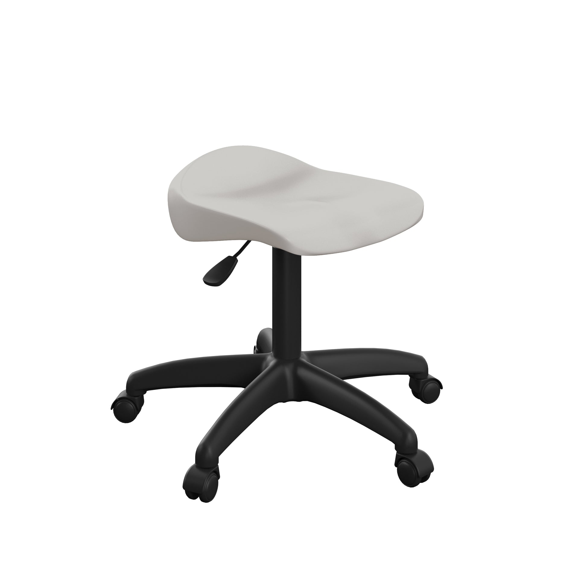 Titan Swivel Junior Stool with Plastic Base and Castors Size 5-6 | Grey/Black