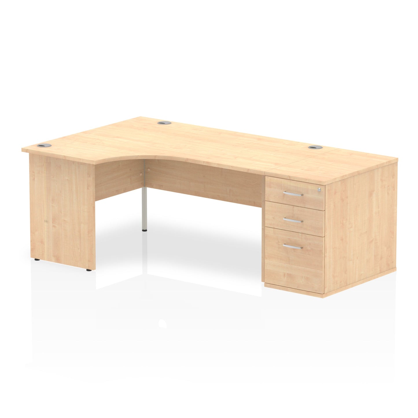 Impulse Panel End Crescent Desk Workstation