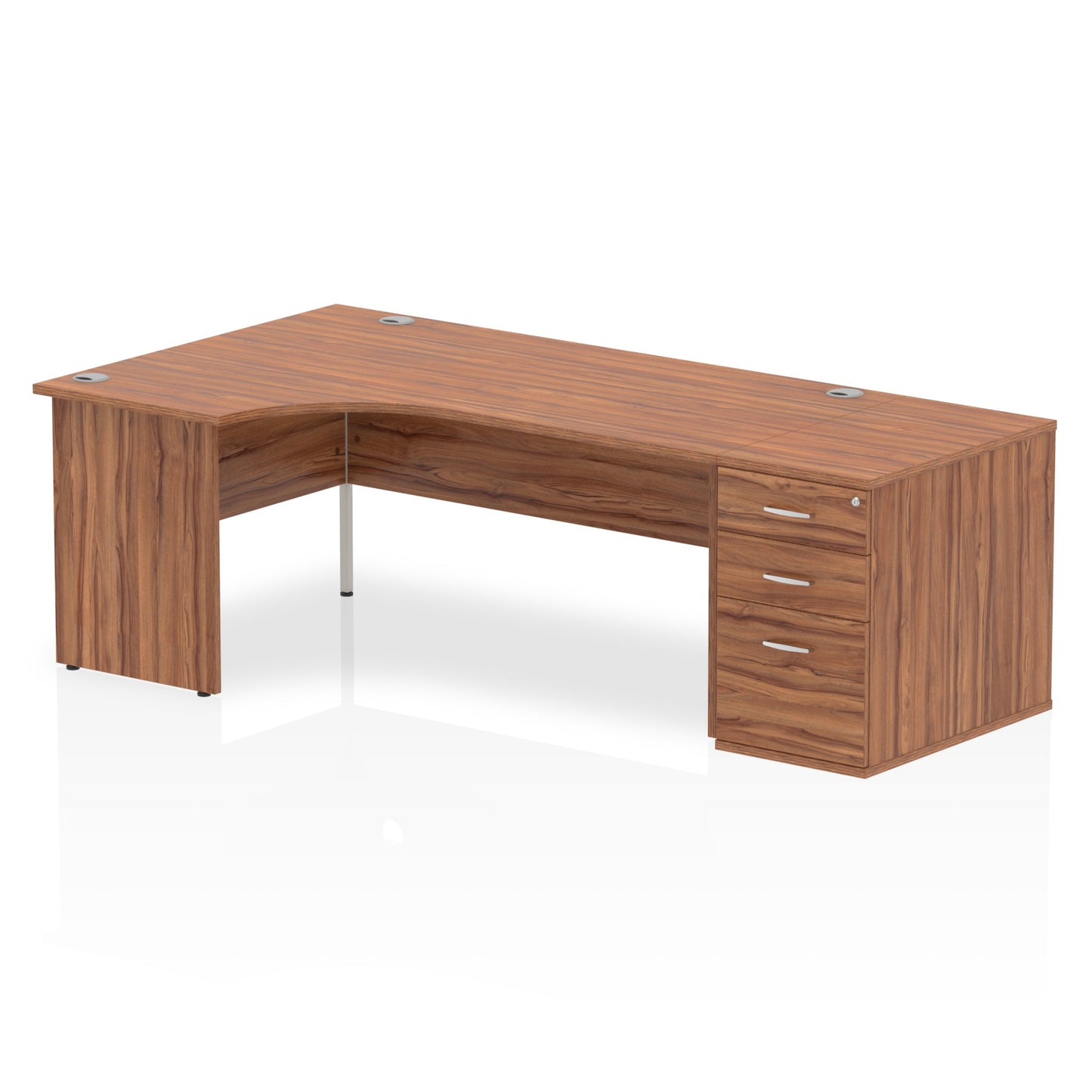 Impulse Panel End Crescent Desk Workstation