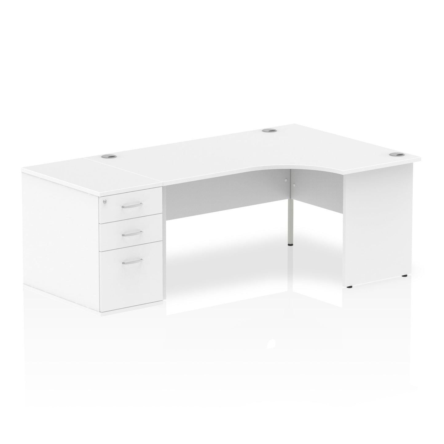 Impulse Panel End Crescent Desk Workstation