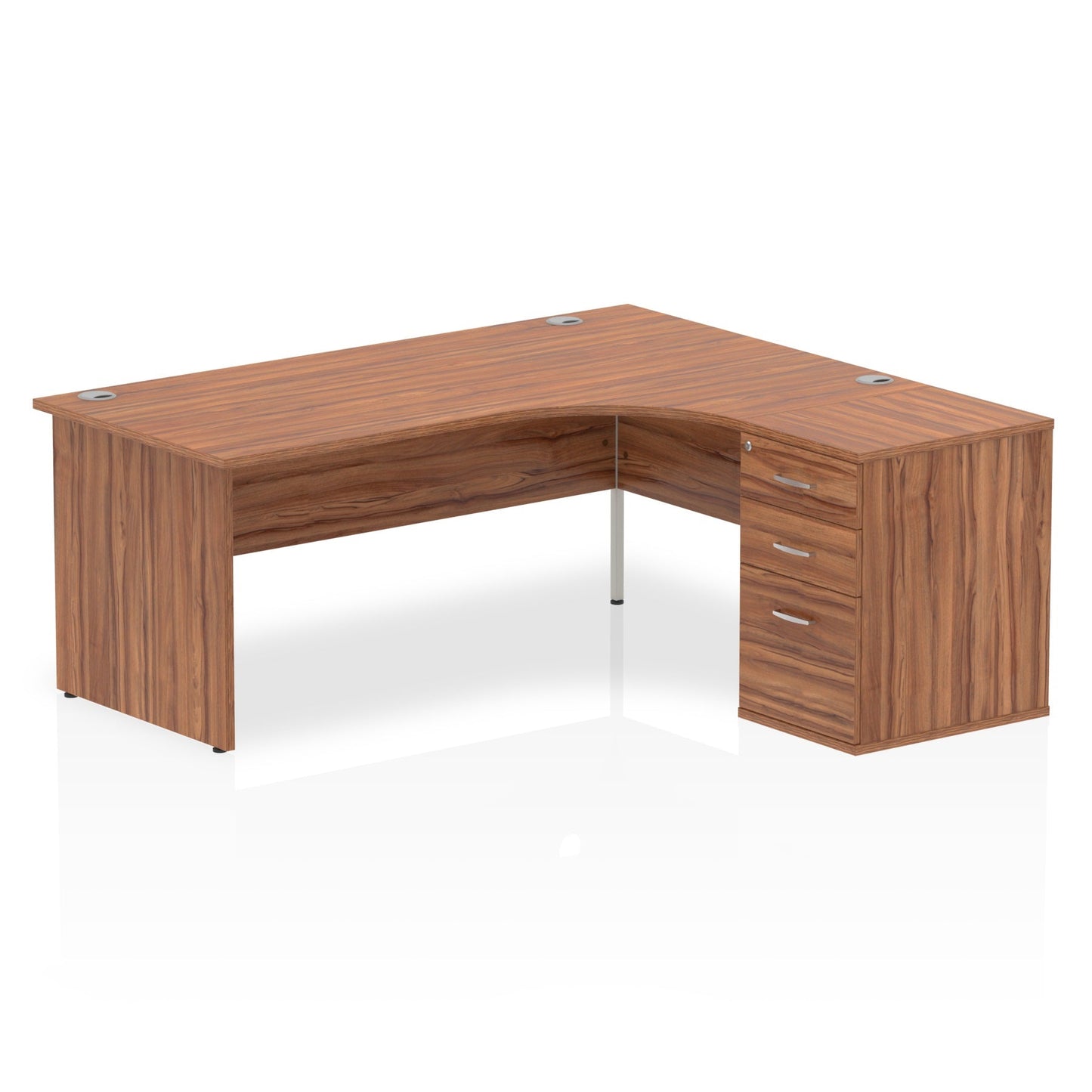 Impulse Panel End Crescent Desk Workstation