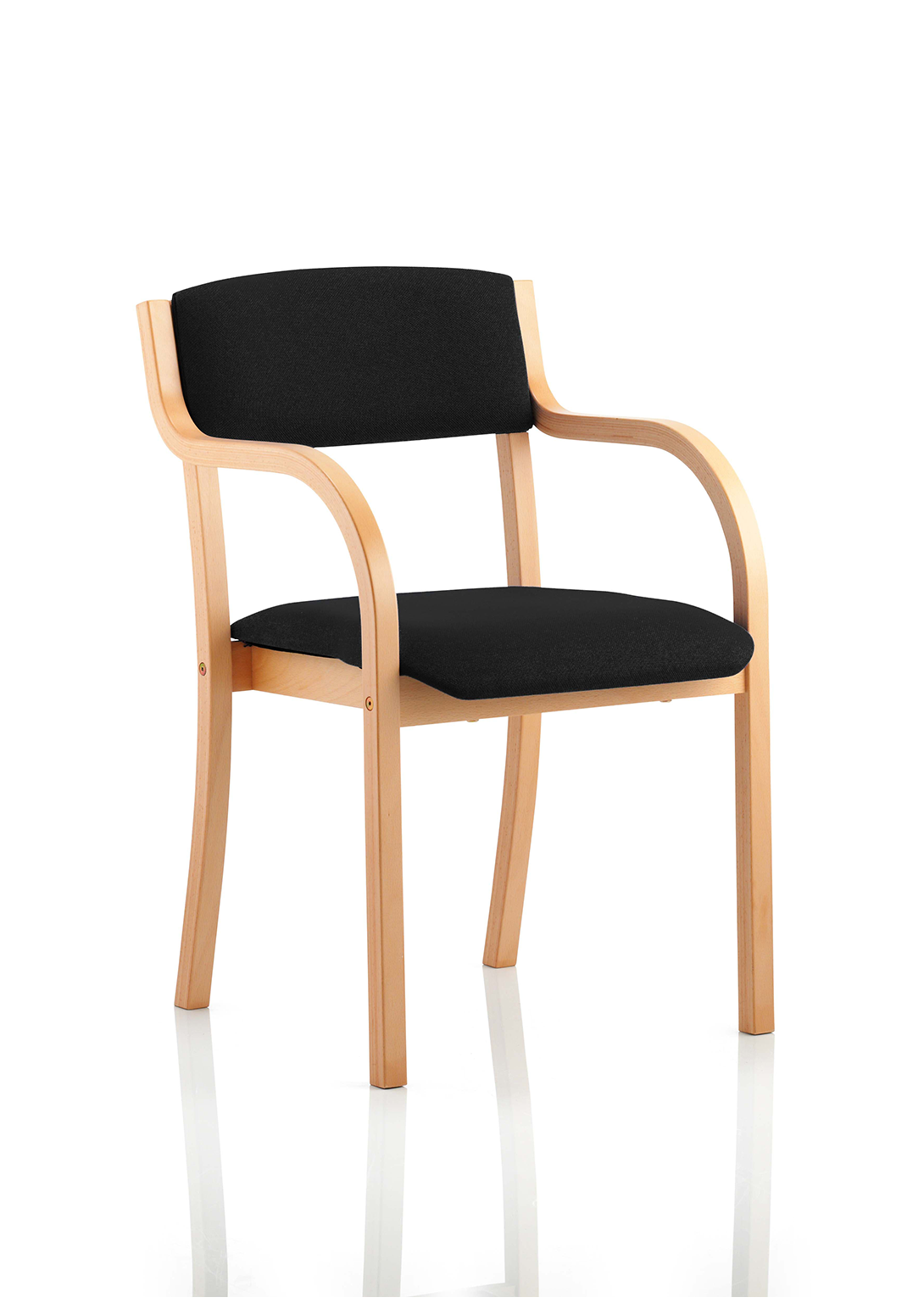 Madrid Wooden Frame Visitor Chair with Arms