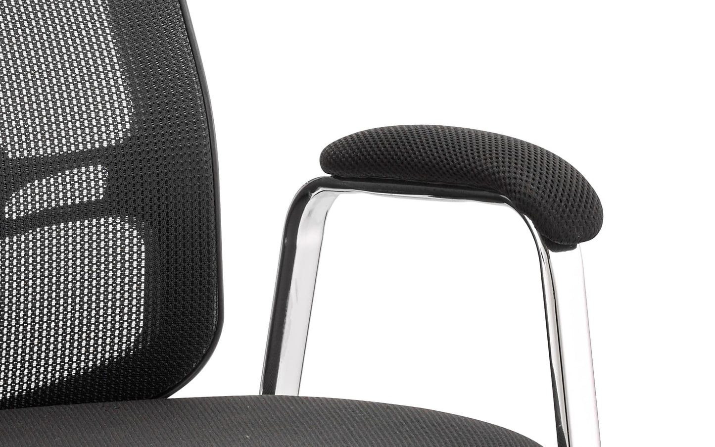 Portland Medium Mesh Back (Straight Leg) Visitor Chair with Arms