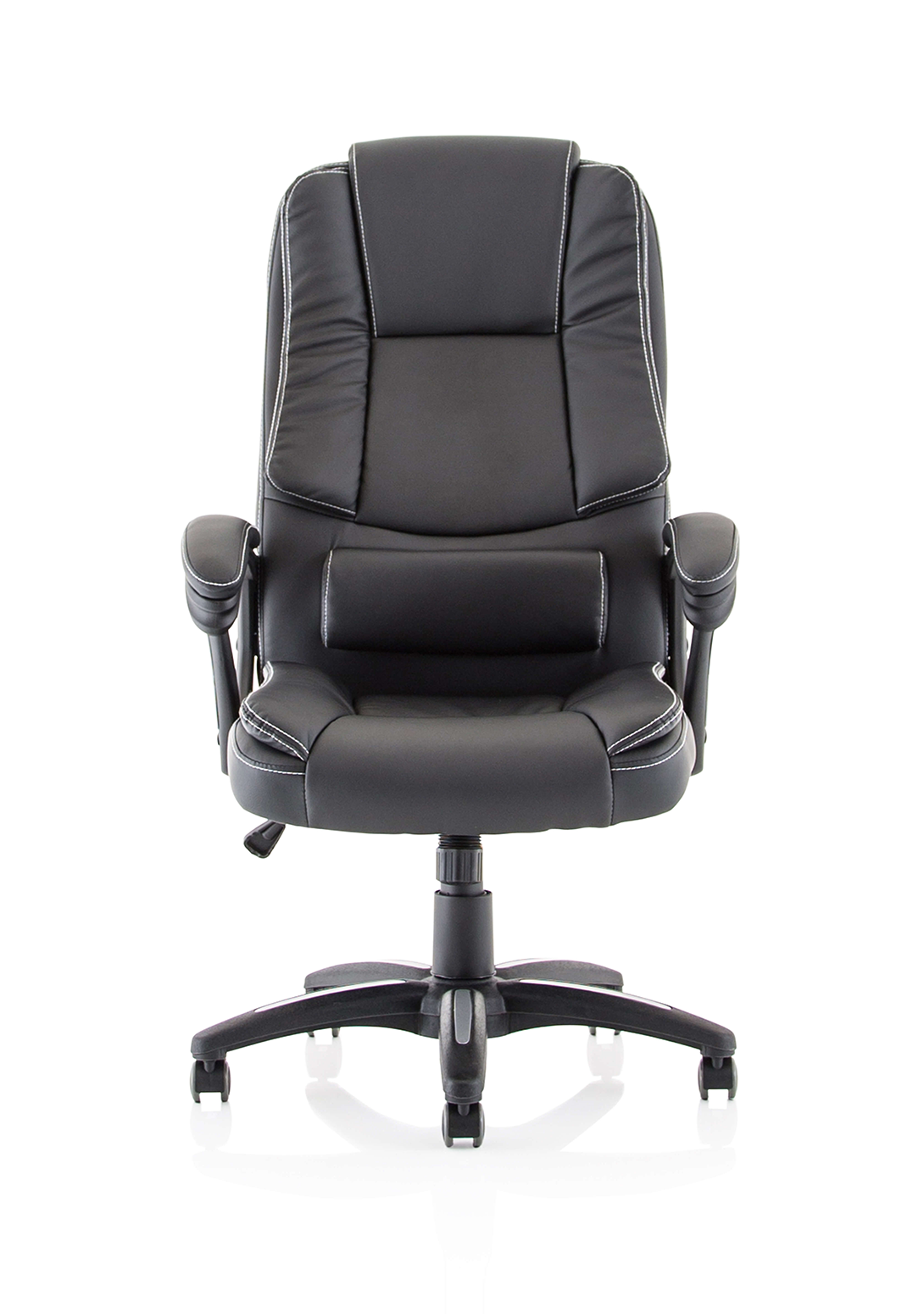 Dakota High Back Black Leather Executive Office Chair with Arms