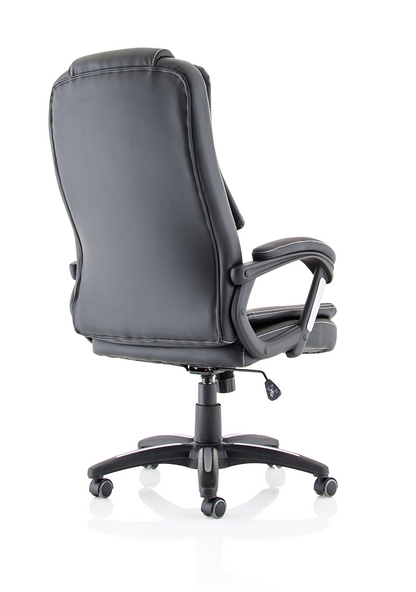 Dakota High Back Black Leather Executive Office Chair with Arms