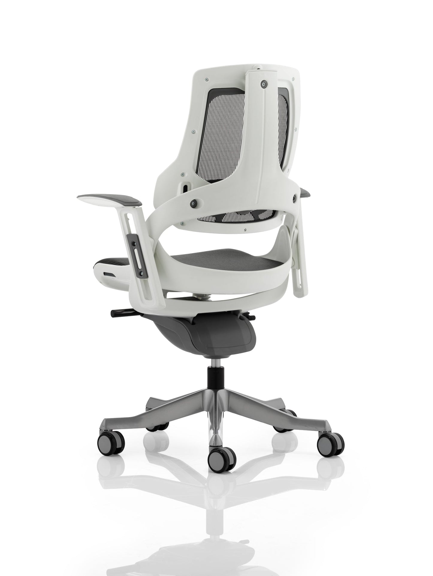 Zure High Back White Shell Executive Office Chair with Arms